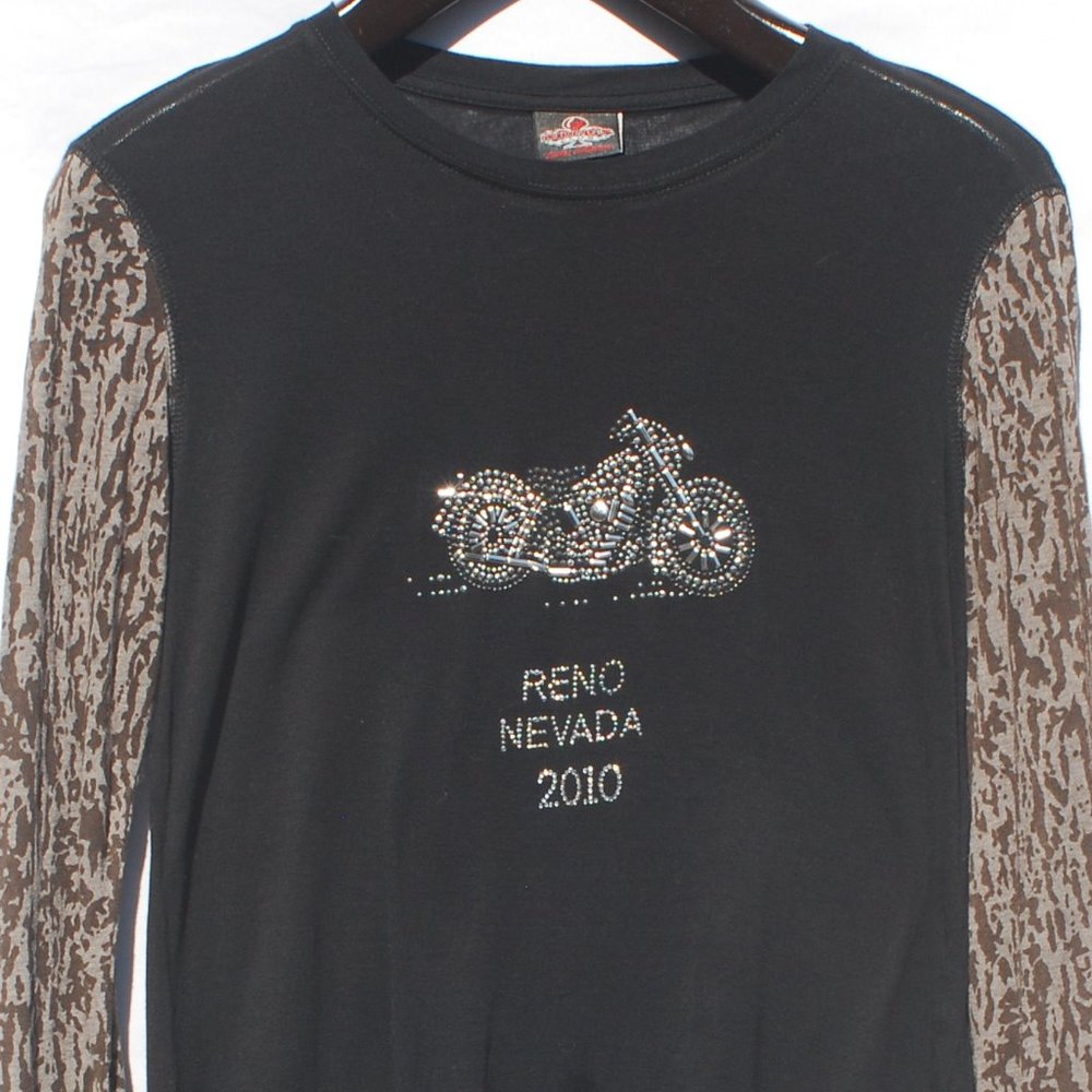 Biker's Club Metal Embellished Motorcycle Shirt
